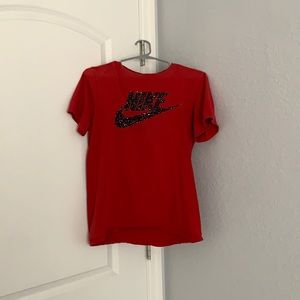 Red splatter nike tshirt (men or women) size small